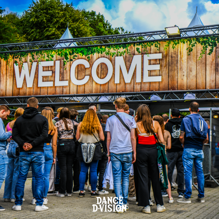 Welcome sign at entrance